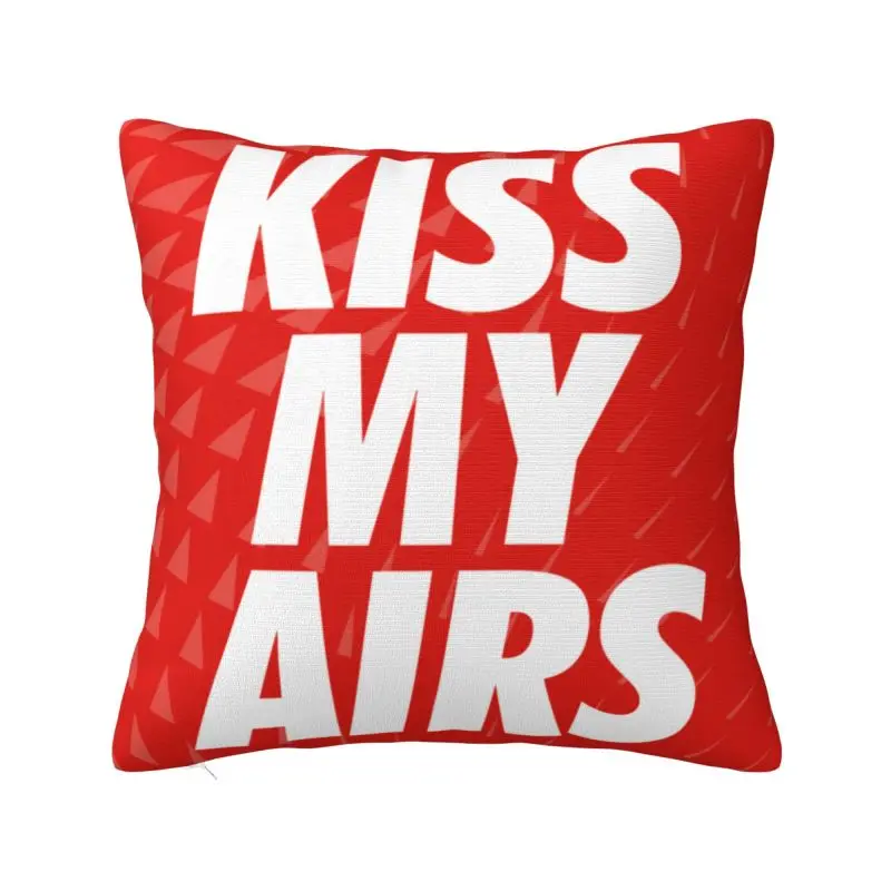 Kiss My Airs Throw Pillow Modern Cushion Cover Velvet Pillowcase