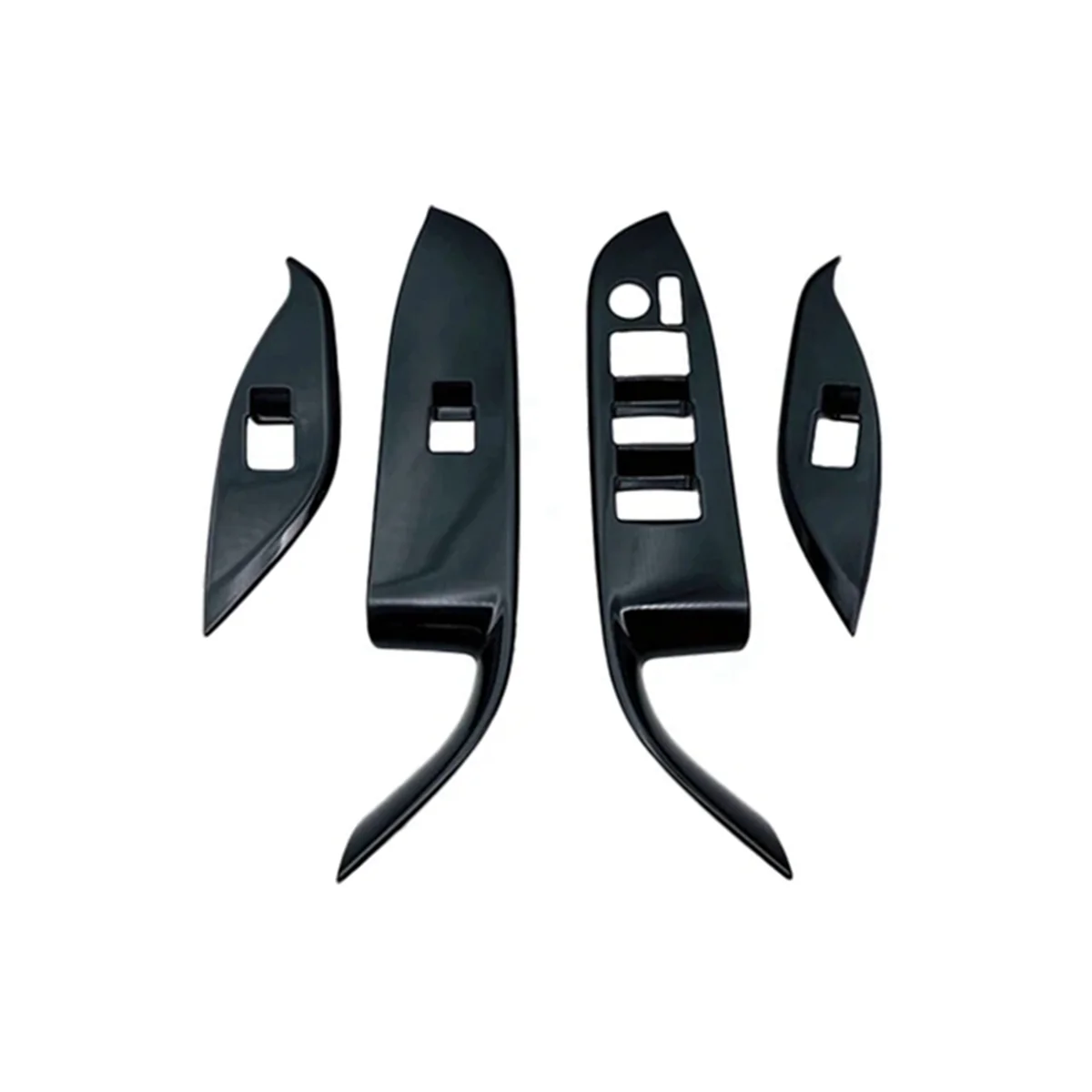 Car Interior Black Door Armrest Panel Window Glass Lift Button Switch Cover Trim for Toyota Noah/ Voxy 90 Series 2022