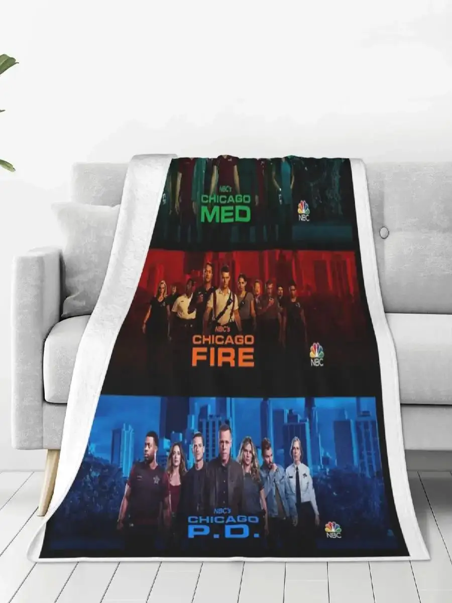 Chicago PD Fire Med Personalized AntiPilling Throw Blanket for Bedroom Portability