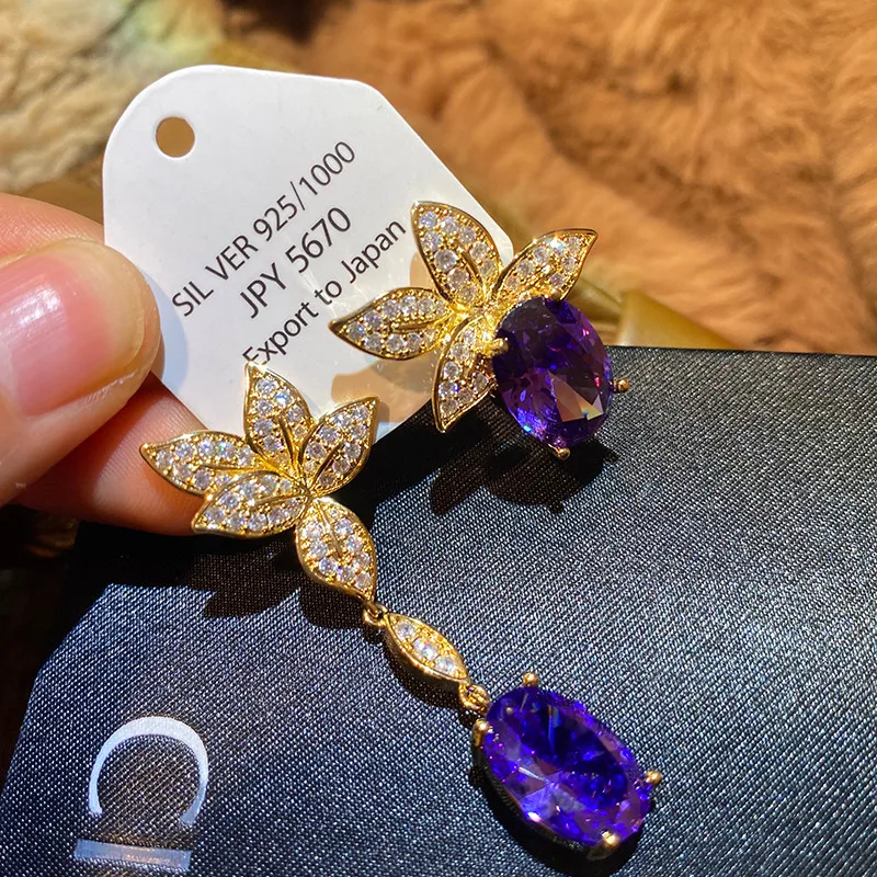 

New Zircon Fashionable Elegant Light Luxury Earrings