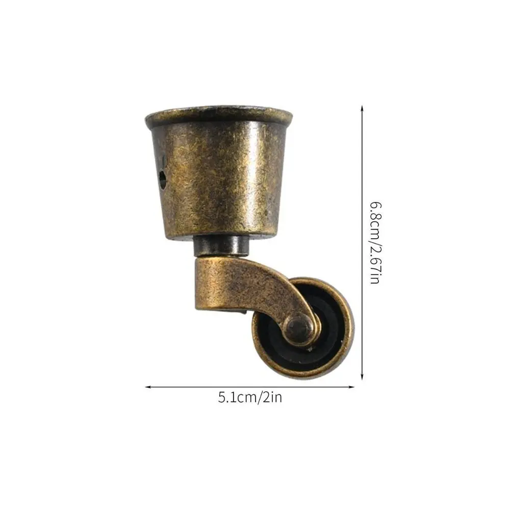 頑丈で安定したラウンドカップキャスター耐摩耗性サイレントアンティークキャスターマットヴィンテージ家具ホイールキャビネットピアノテーブル椅子用