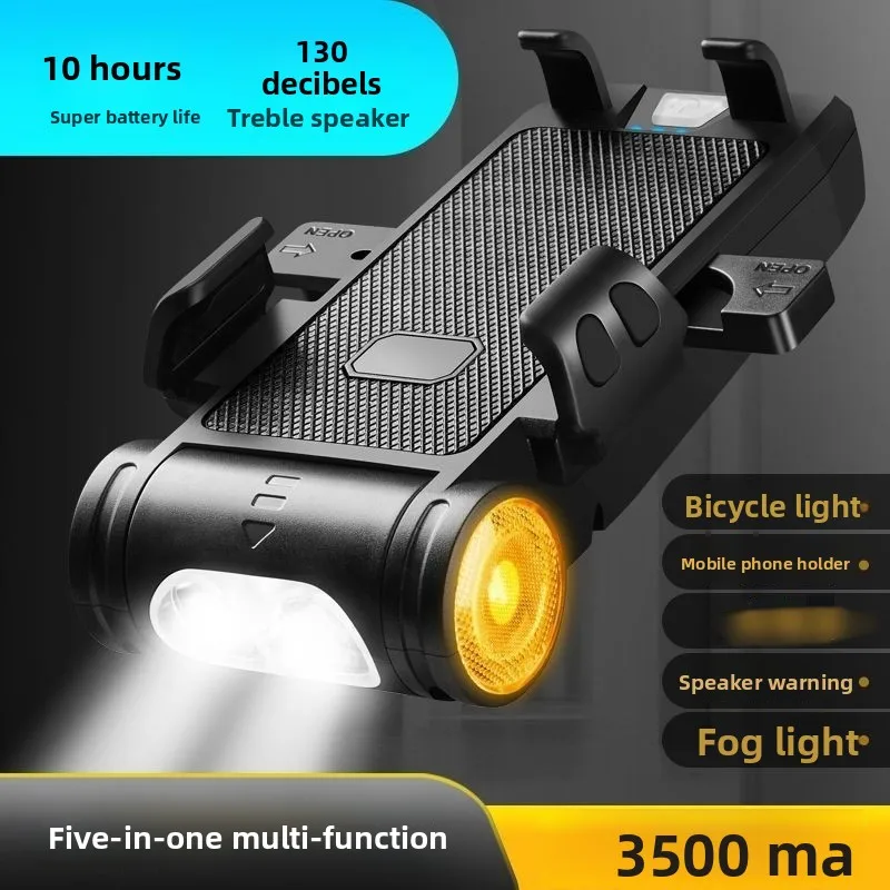 

Bicycle Light Headlight Flashlight Handlebar USB Charging MTB Road Cycling Highlight