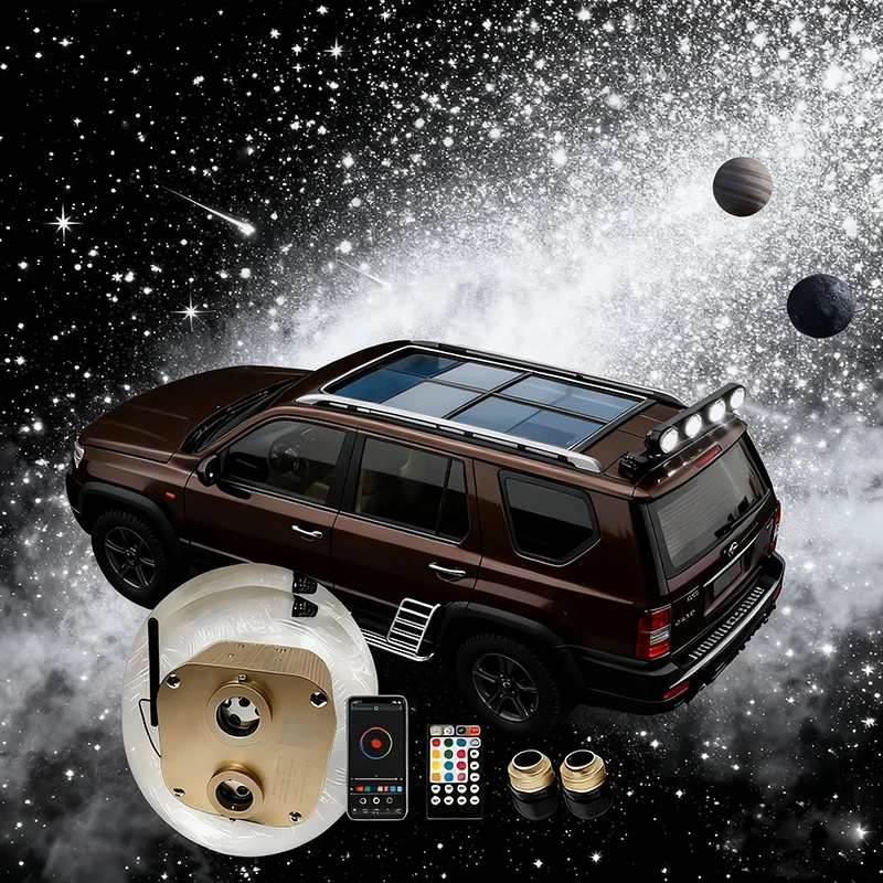 

Optic Lighting Smart APP 20W Twinkle Fiber Light engine RF control Cable Starry Effect Ceiling Double Heads Lights LED lamp