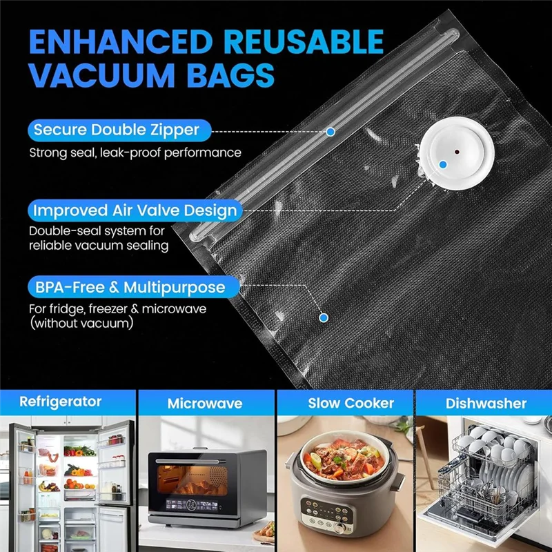 B15C Handheld Vacuum Sealer Ma - Food Storage Bags Reusable ulasan dan harga