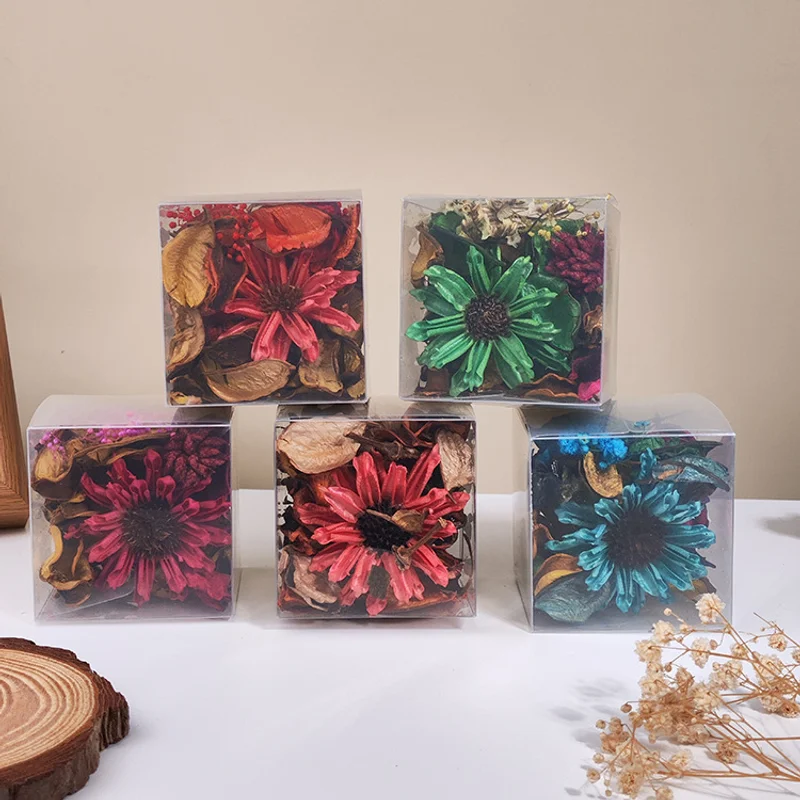 

Natural Plants Dried Flowers Spices Wardrobe Odor Removal Aromatherapy Home lasting Fragrance Fragrance PVC Box Set