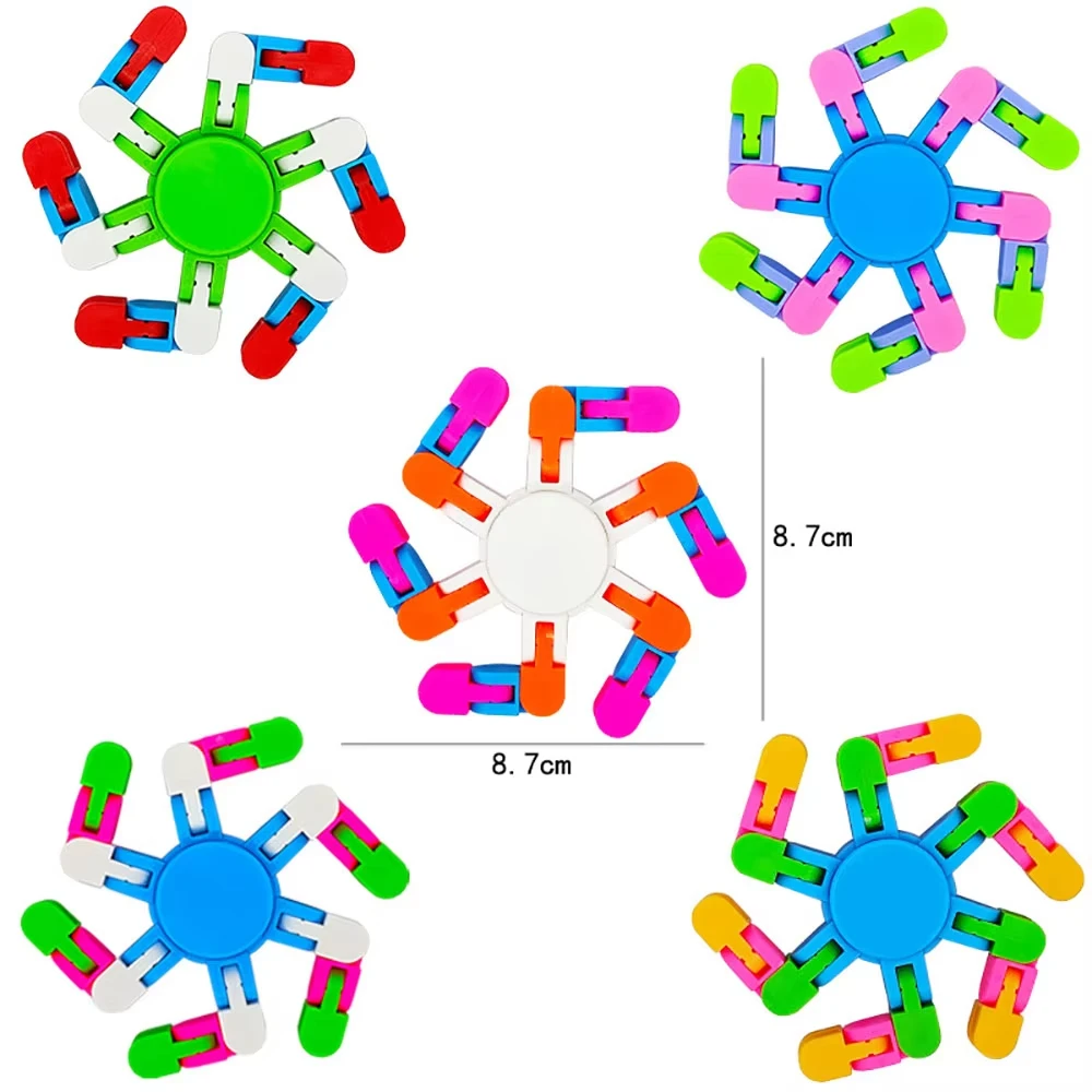 6 قطعة متنوعة الإصبع الدوران سلسلة الدوران ألعاب الوالدين والطفل أربعة ربط سلسلة دراجات العلوي الضغط لعبة تململ سبينر لعبة مكتب