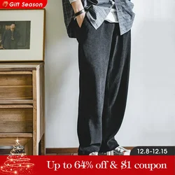 Maden Work Clothes With No Ironing And Sagging Sensation Pants With Straight Legs Imitation Corduroy Long Pants For Men