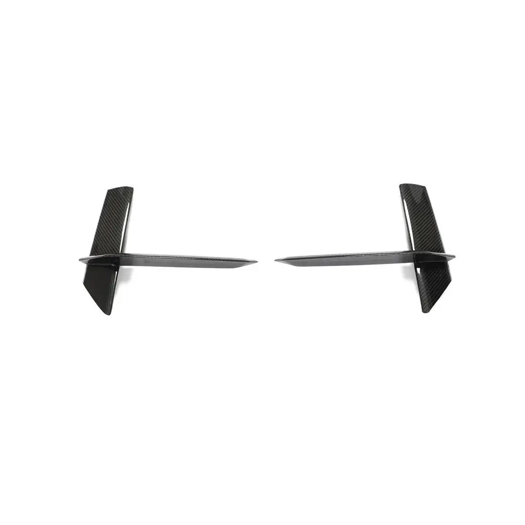 2 Stuks Auto Front Canards Voor Audi RS6 RS7 Sportback Hatchback 4-Deur 2020-2021 Voorbumper Ventilatieopeningen Versieringen Body Kits Droog Carbon - afbeelding 2