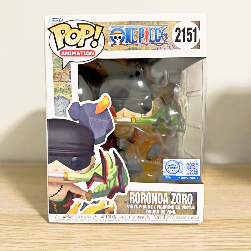 Funko Pop One Piece Zoro Master Style #2151 Collectible Anime Figure Character Display Ornament Decor Gift for Fans
