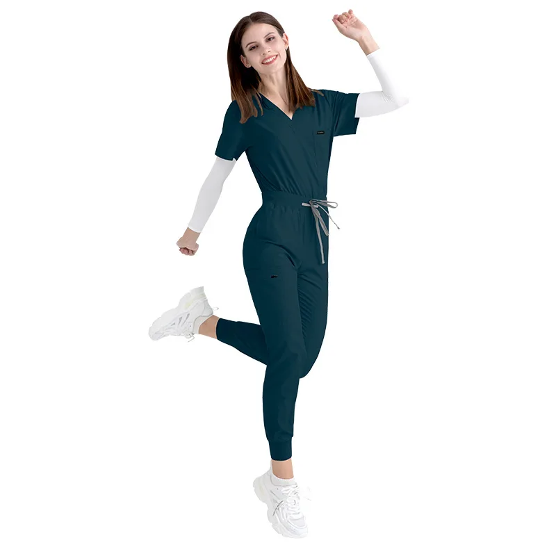 

Surgical Uniforms Woman Nursing Enfermeria Sets Top + Pant Articles Medical Uniform Scrubs Clinical Beauty Salon hospital Suits