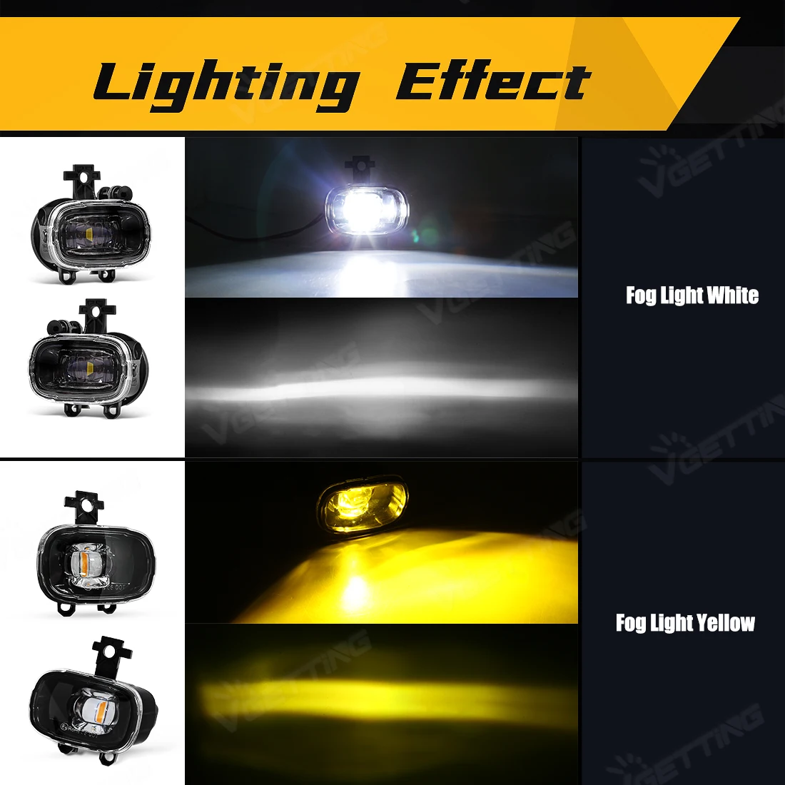 For Nissan Navara NP300 Rogue X-Trail Kicks Juke F16 MK2 D23 2020-2022 LED Fog Light Yellow/White Lens Waterproof Front Fog Lamp - view 3