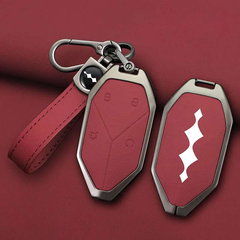Zinc alloy car remote key protective cover, suitable for BYD Fangchengbao SUPER 5, SUPER 8, SUPER 3, 9 car keychain key accessor