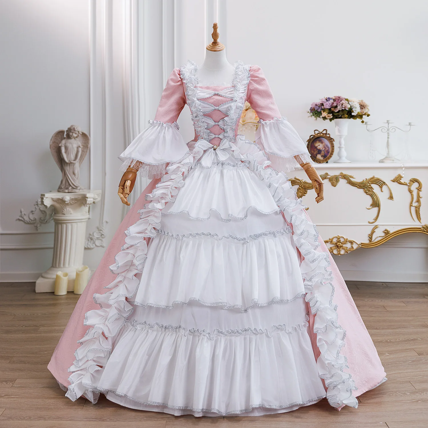 

French Court Dress Performance Costume, Travel Catwalk Makeup Ball Annual Meeting Princess Dress Drama Flower Wedding Abendkleid