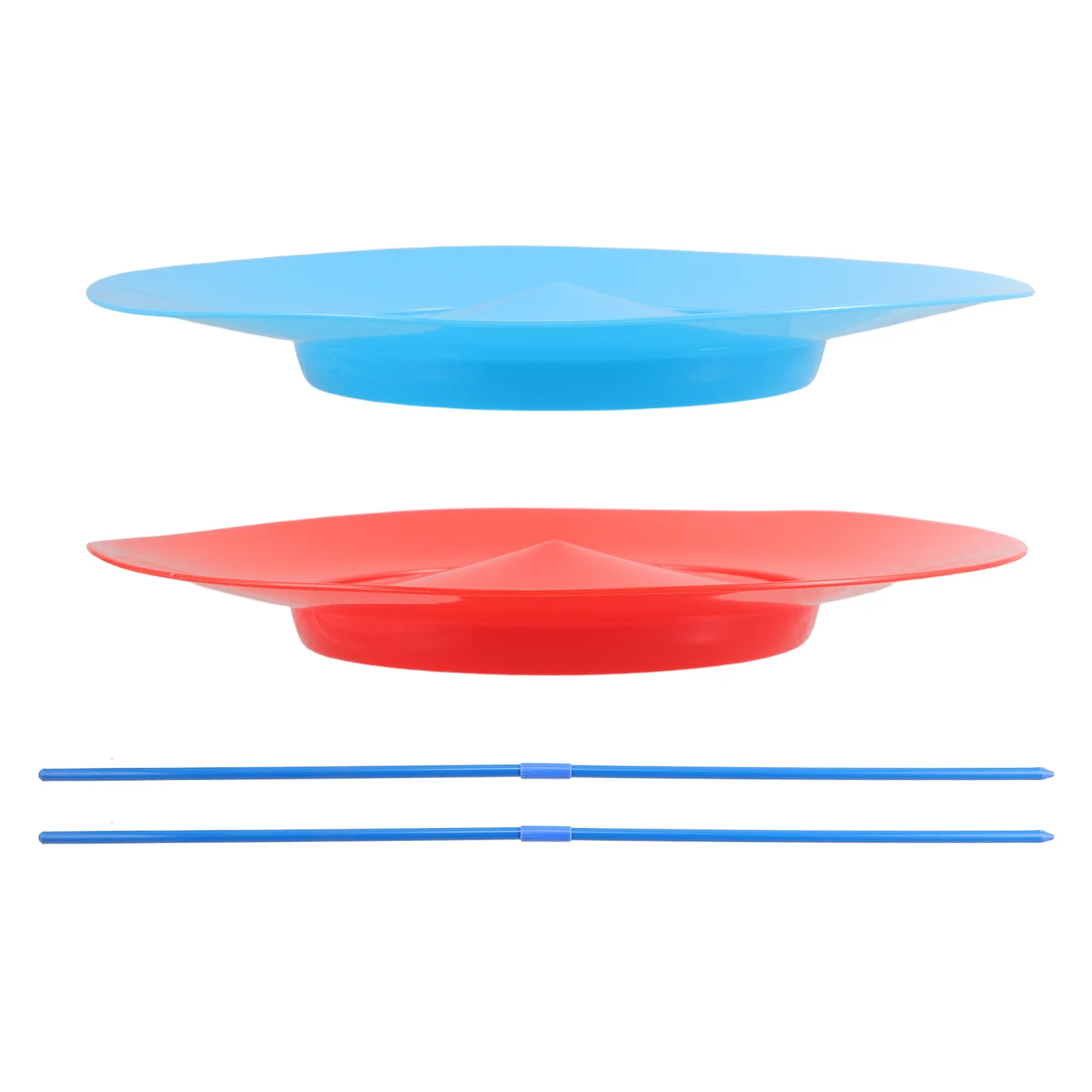 2 個のスピニングジャグリングプレートサーカストリックプレート大人子供用サーカスパフォーマンスパーティーゲームスティックドロップゲーム