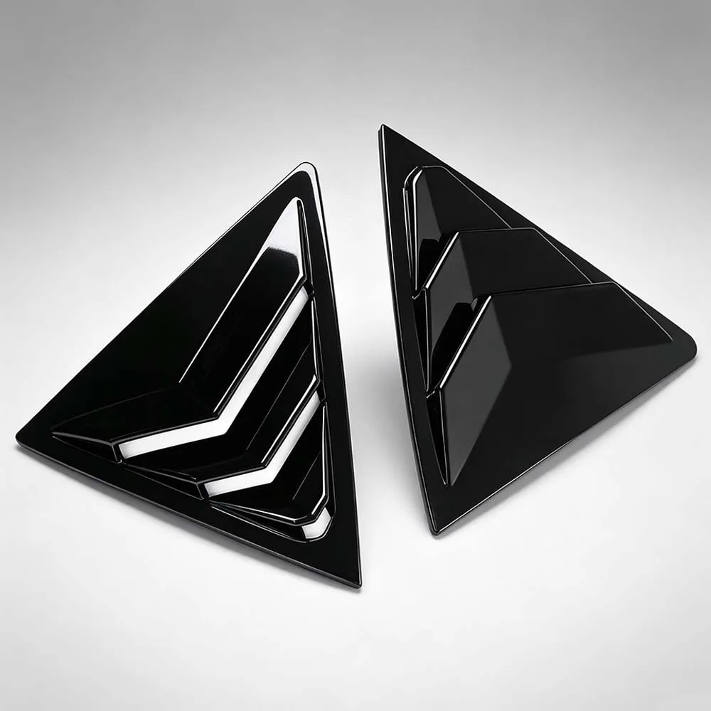 For Toyota Corolla 2014-2018 Rear Louver Window Side Shutter Cover Trim Sticker Vent Scoop Carbon Fiber Auto Accessories