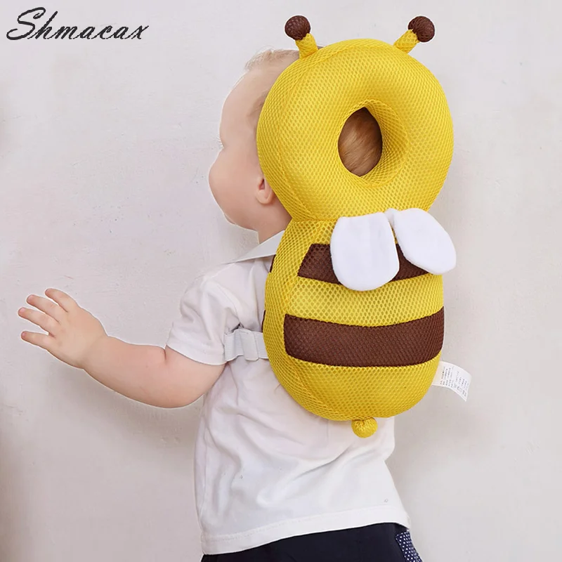 Head Back Protector Baby Protect Pillow Learn Walk Headgear Prevent Injured Safety Pad Prevention Fall Cartoon Bee Kids Pillows