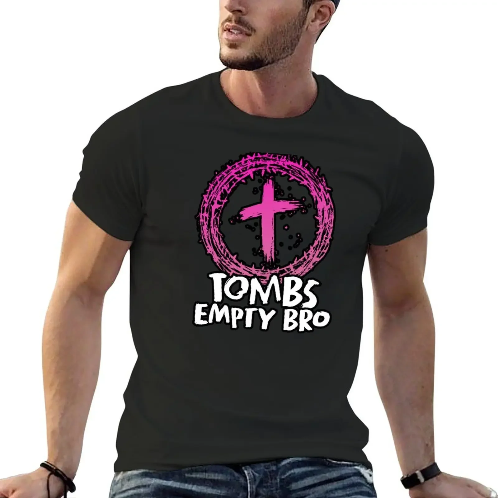 Tombs Empty Bro - Pink T-Shirt customs designer shirts cheap stuff mens champion t shirts