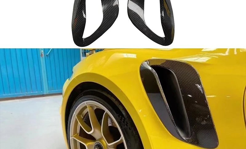 

For The New Porsche 911 992 Turbo S Dry Carbon Fiber Side Trend Modified Air Inlet Exterior Trim