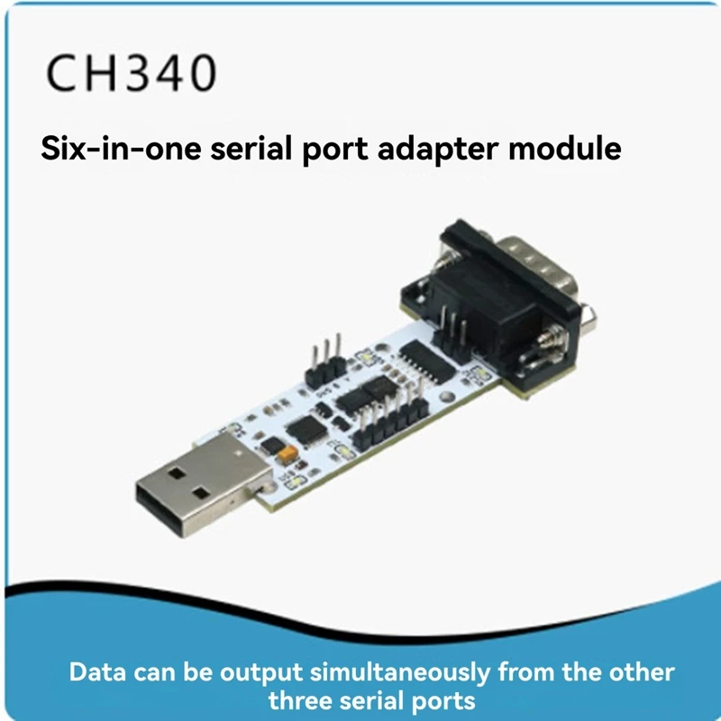 وحدة التحويل التلقائي للمنفذ التسلسلي 6 في 1 USB إلى UART USB إلى TTL/RS232/RS485 CH340-A86Z