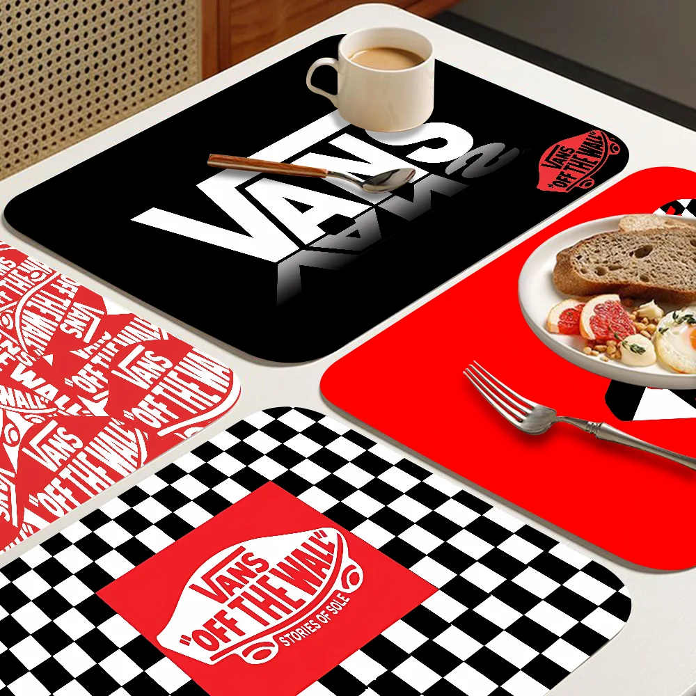 V-Vans Coffee Tablewear Drain Pad Bathroom Square Absorbing Anti-slip Dry Mat Kitchen Placemat Dishes Cup Pad