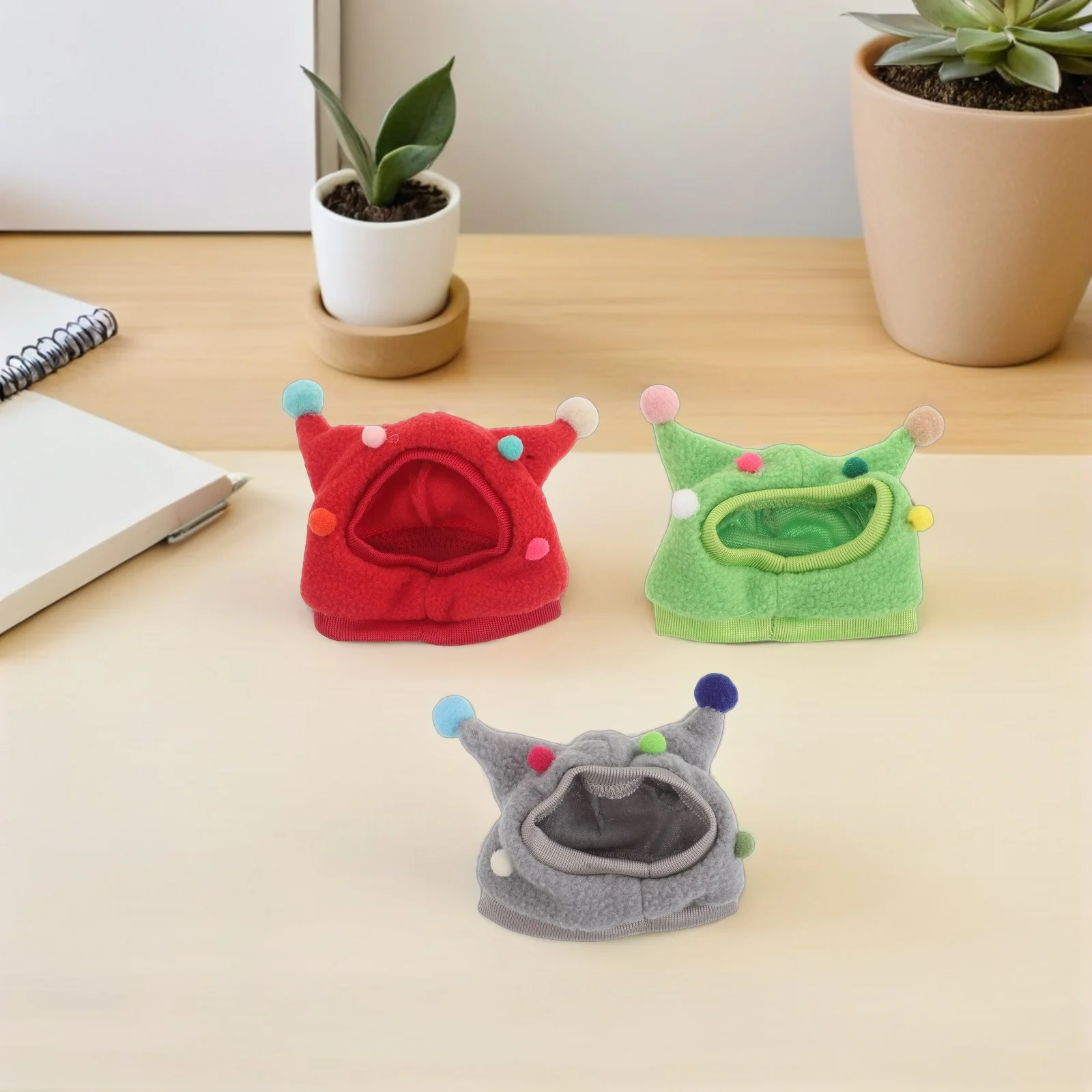 

3pcs Creative Pet Lizard Transformation Hat Funny Horn Ball Headwear Lightweight Reptile Costume Accessories Small for Bearded