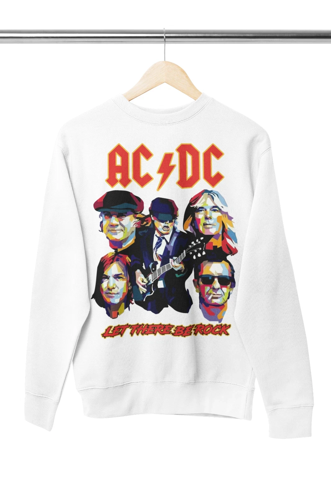بلوفر ACDC الجديد (Let There Be Rock) 80s Musik Konsert Herren Bio Pullover 2026 لخريف وشتاء فاخر راقي لكل من الرجال والنساء #3