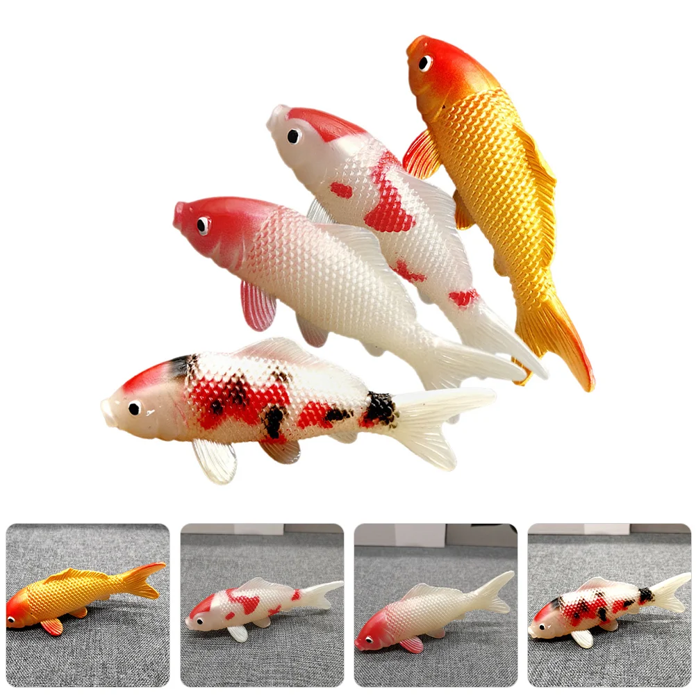 

Magnetic Aquarium Shelter Simulated Koi Model Plant Realistic Carp Decor Pvc Fake Fish