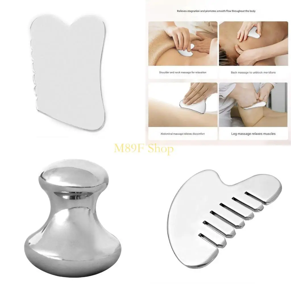 M89F Steel Gua Sha Scraping Board for Beauty Tool & Health Care Face Contourings