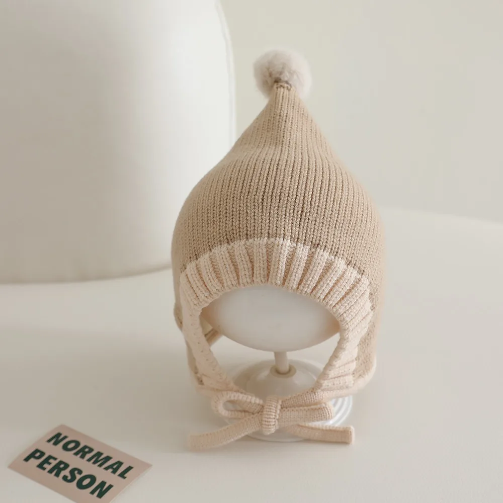 

Cute Winter Baby Knitted Hat Warm Thicken Infant Toddler Cap Soft Pompom Cap For Boys Girls