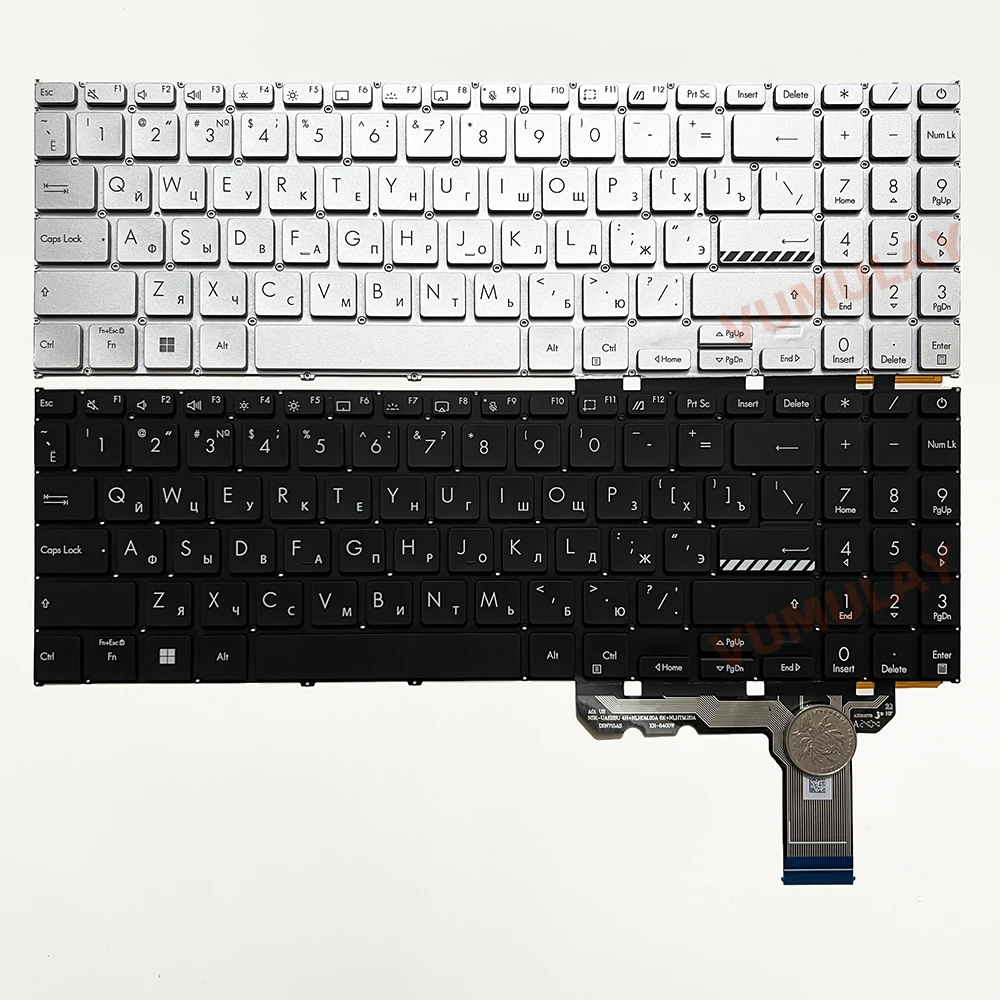 Podświetlana klawiatura US/Russian/hiszpański dla Asus Vivobook E1504 E1504G E1504GA E1504F E1504FA K3605V K3605VC K3605ZC k3605z V3605VC