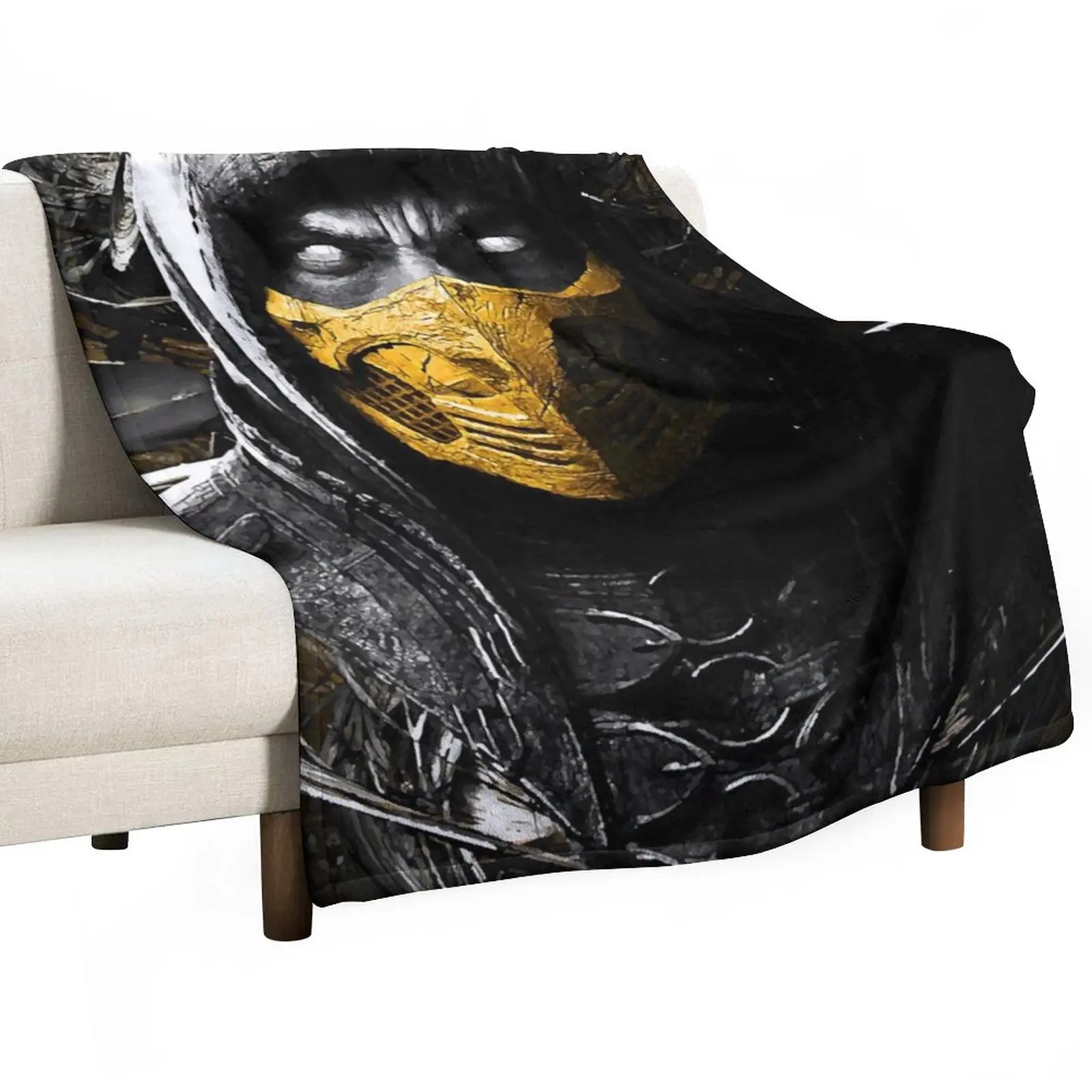 

Mortal Kombat X Scorpion Throw Blanket Multi-Purpose blankets and blankets Hairy Blanket Bed Fashionable Blanket