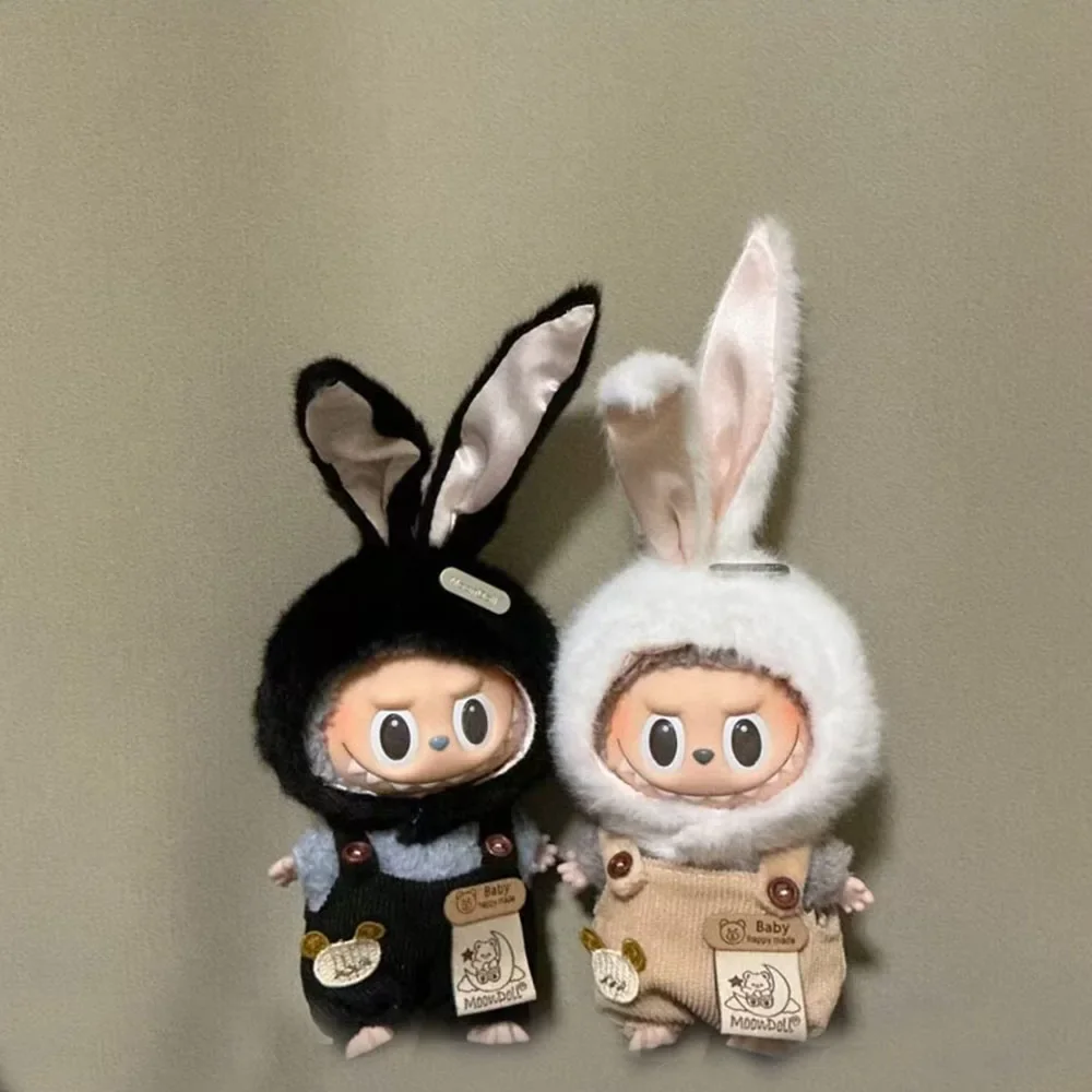 

For Labubu Doll 17cm Cute Plush Clothes Rabbit Ear Set Accessories Limited Edition Dress Up Series Set