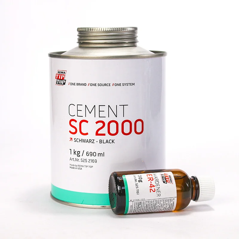 TIPTOP SC2000 Cold Vulcanization Adhesive Tire Repair Black Rubber Bonding Adhesive 690ML for Conveyor Belt Repair