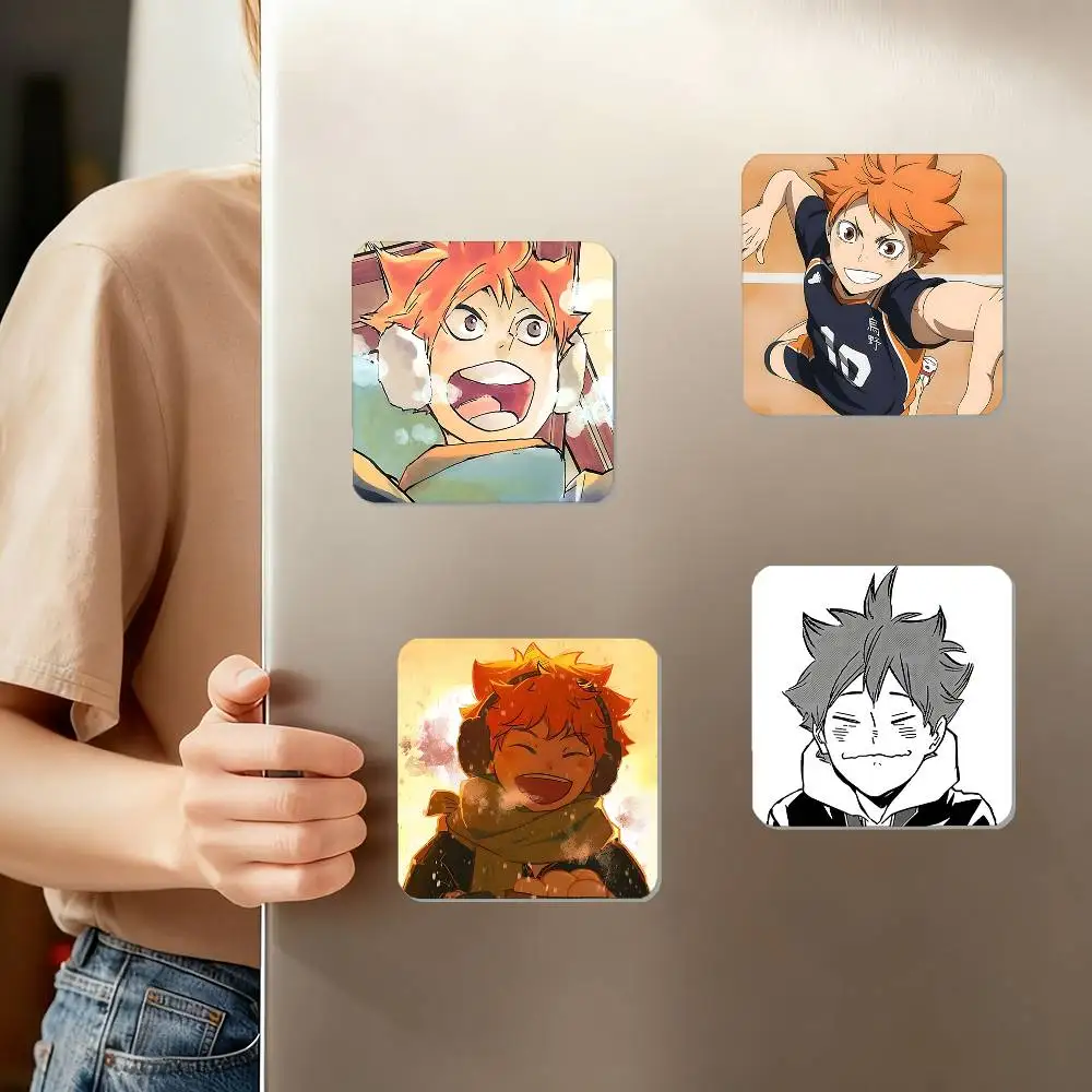 Anime-hinata Shouyou Cute Refrigerator Magnet Square Stickers - Can Be Used To Personalize Home Decoration And Ideal Keepsakes