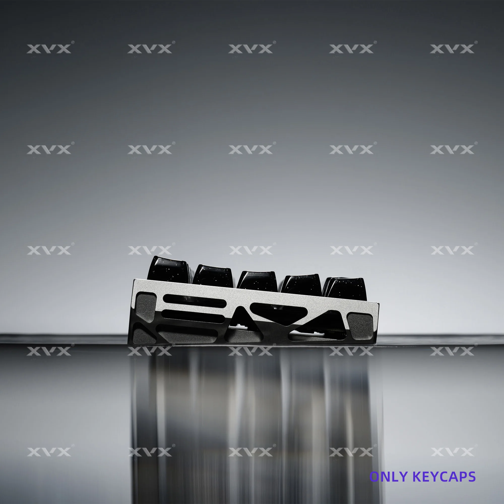 XVX Schwarze Kristall-Tastenkappen mit Glitzerpulver Glänzende Tastenkappen MDA/OEM Profil 122/136 Tasten Double-Shot Glänzendes Tastenkappen-Set – Detail 15