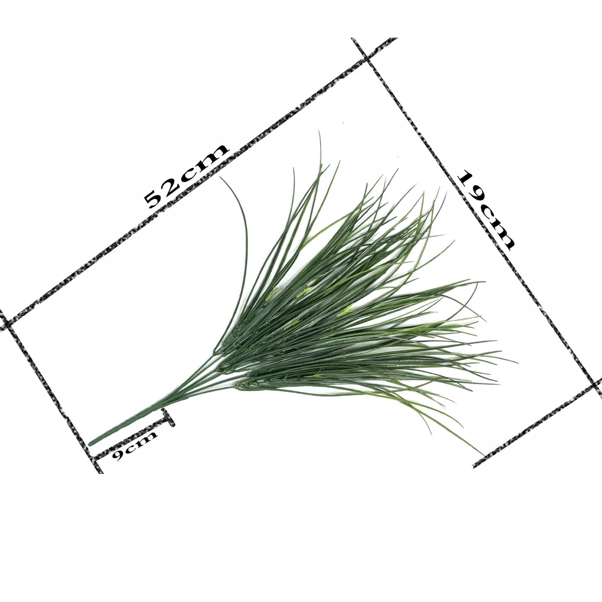 28/45cm künstliche Zwiebel Gras Pflanzen Bündel Kunststoff grünes Gras gefälschte Schilf Gras Laub Wand material für Garten Wohnkultur – Detail 8