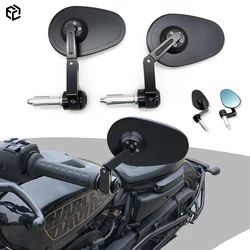 Motorcycle Bar End Mirrors Handlebar CNC Aluminum Black Moto Accessories For Harley Sportster S 1250 RH1250s Nightster 975