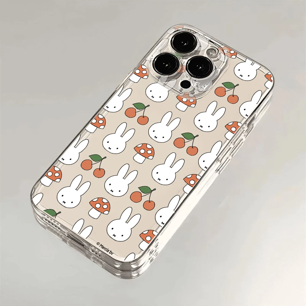 Etui na telefon Cartoon Miffys Kawaii do iPhone\'a 16 15 14 13 12 11 Mini Pro Max X XR XSMax 7 8 Plus SE20 Transparent Cover