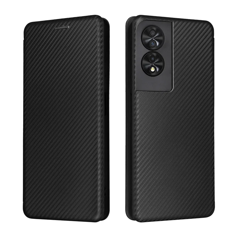 For TCL 40 NXTpaper 4G Carbon Fiber Flip Leather Case For TCL 40 NXTpaper Business Magnetic Wallet Card Slot Slim Cover 6.7