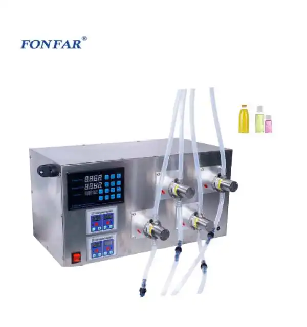 

Factory Price Desktop 4 Filling Nozlles Magnetic Pump Filling Liquid,Juice,Detergent Filling Machine with Digital Control