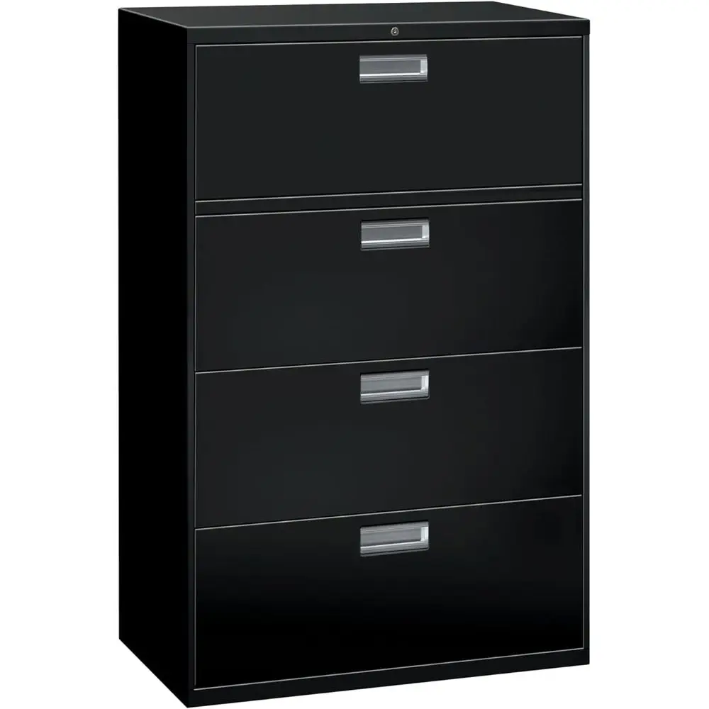 

4-Door Metal Filing Cabinet with Lock, Adjustable Shelves for A4, Legal, Letter Files, 18 Deep, Black