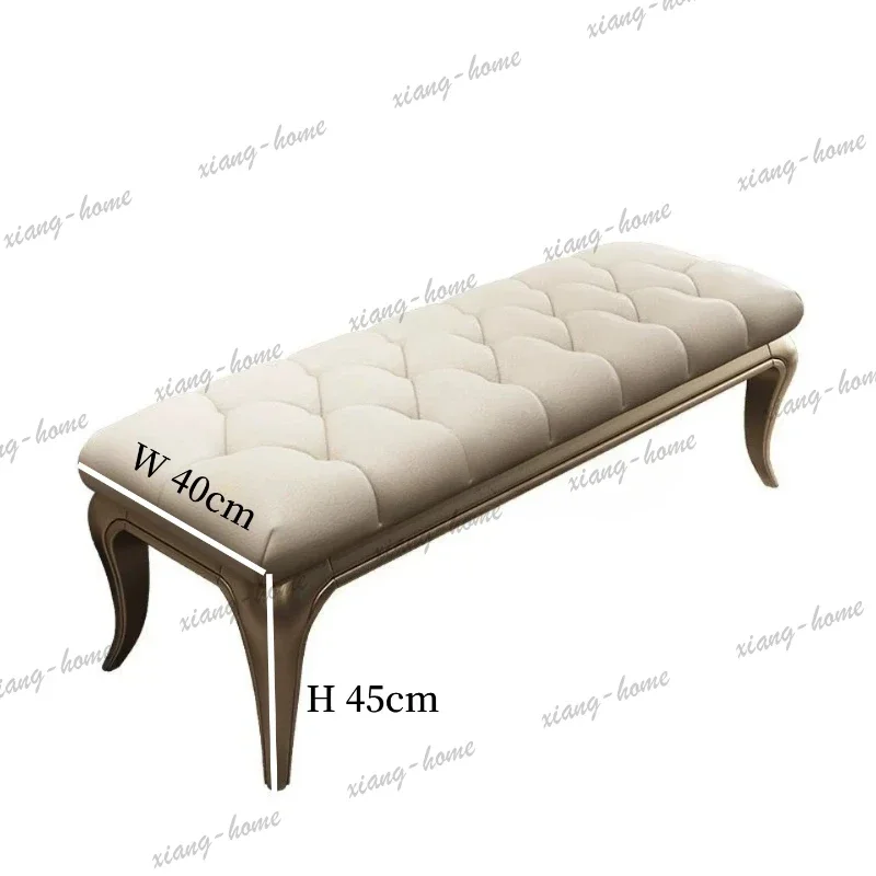 LJY Shoe Bench Floor Chair Pouffe Mid Century Leg Rest Foot Stool Vintage French Piano Muebles Para Salas Living Room Furniture