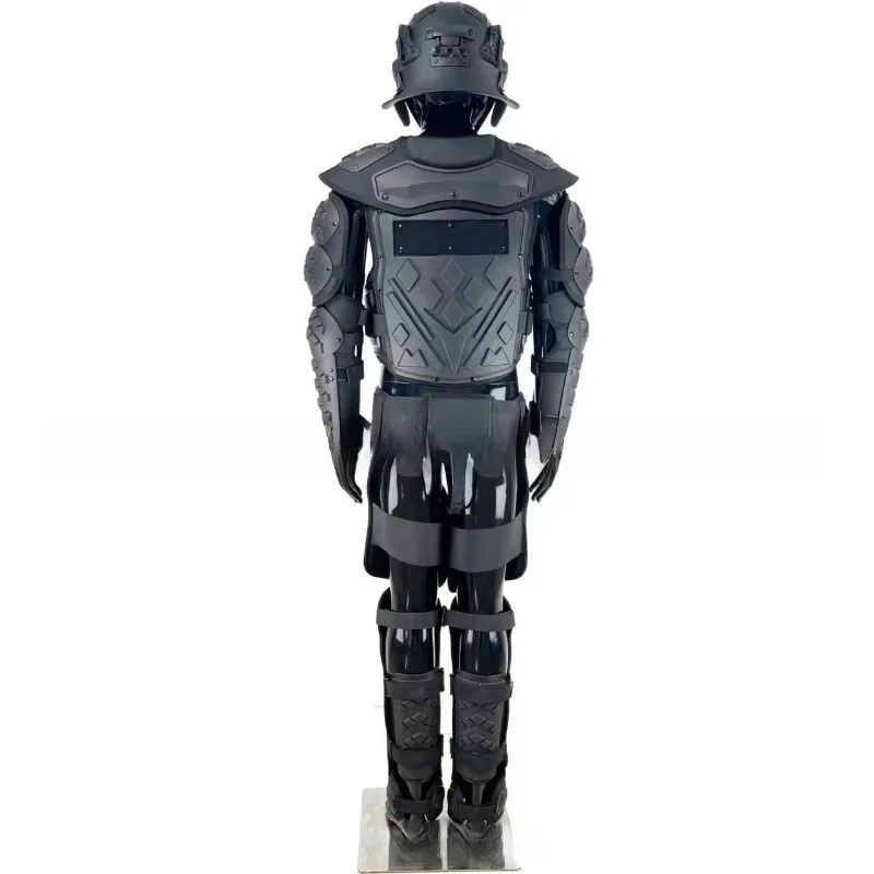 Full Tactical Police Body Protective Anti Riot armor suit 中古品 Black riot suit, full body protection, flame retardant hard armor