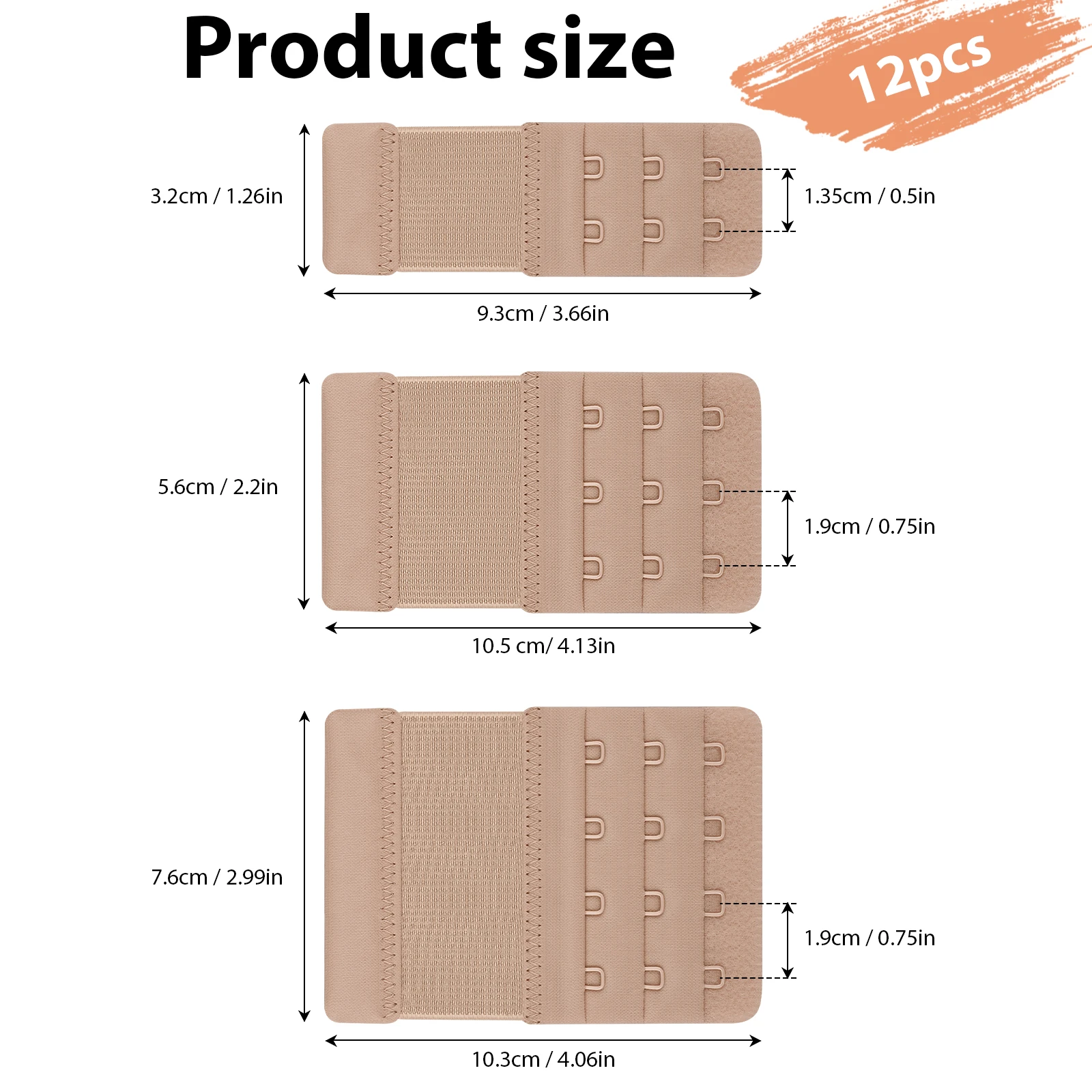 1pc Bra Extenders Strap 2 Rows 3 Rows 4 Rows Women Comfortable Ajustable Intimates Lengthened Bra Hook Buckle Bra Extension Belt