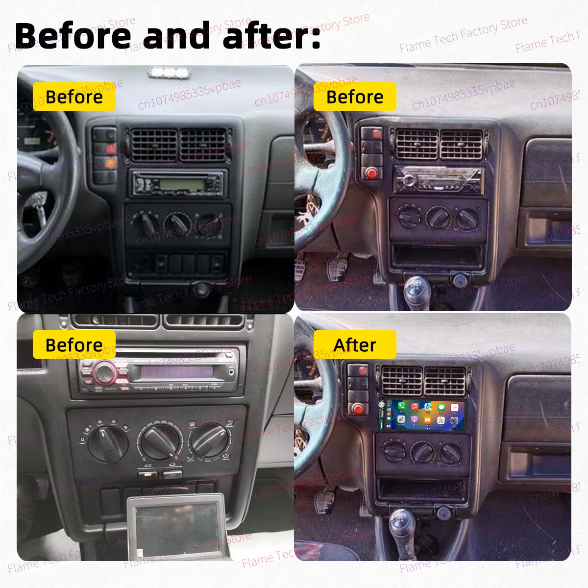 For Seat Ibiza MK2 1993-1999 CarPlay 6.86 Screen Android 1Din Car Stereo GPS Navigation Multimedia Autoradio Radio Head Unit