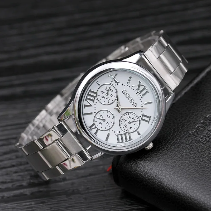 New Casual Quartz Watch Women Stainless Steel Dress Watches Classic Fashion Luxury Men Ladies Clock Watches Relogio Feminino