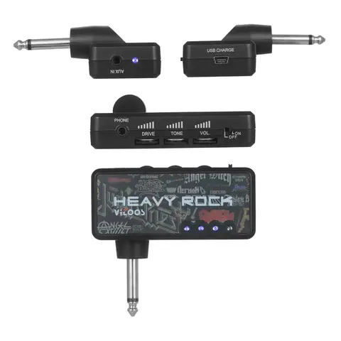 VITOOS Elgitarrplugg Mini Hörlursförstärkare Tung Rock Kompakt Bärbar 8 best sales bärbar gitarrförstärkare - №3