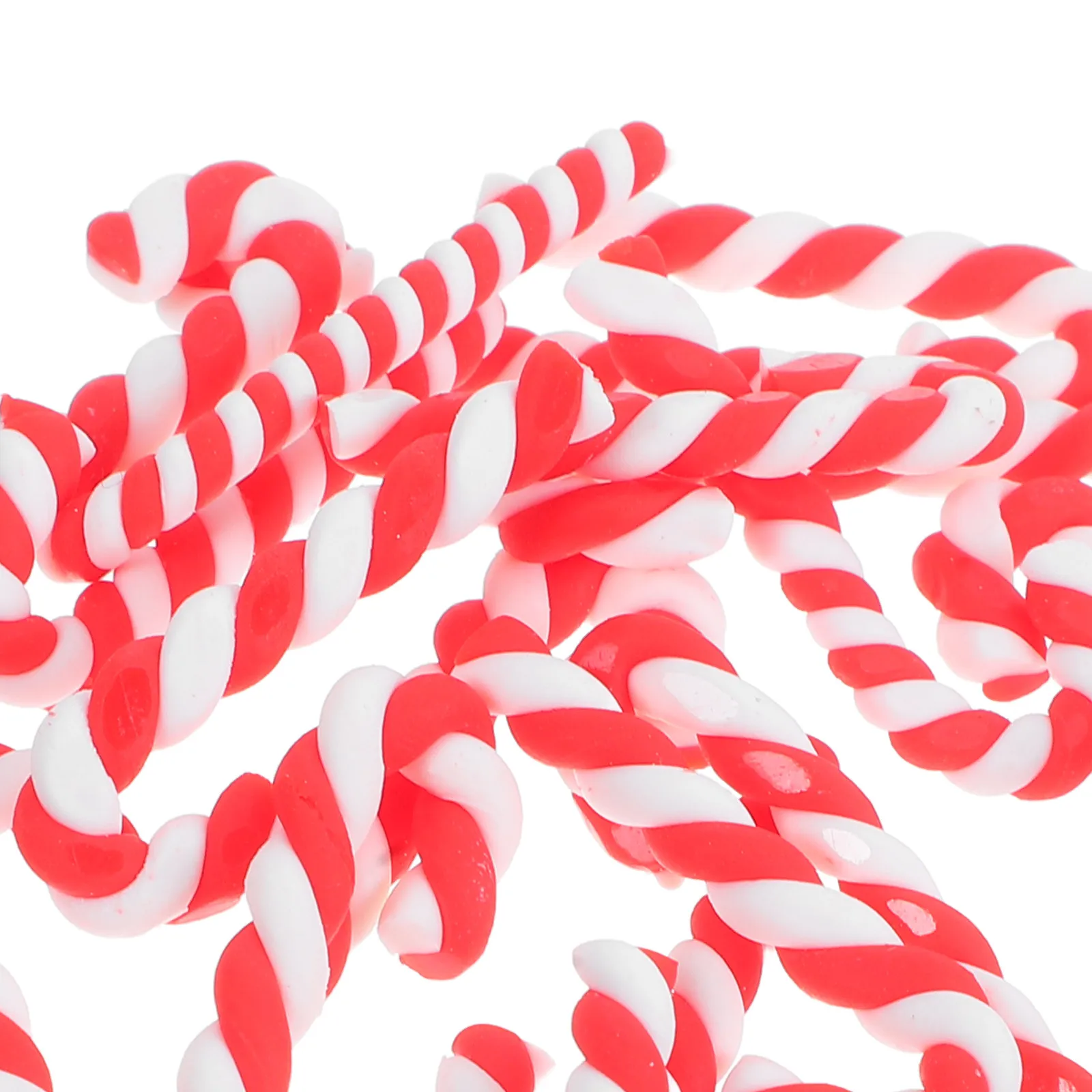 20Pcs Christmas Cane Ornament Fine Workmanship DIY Phone Case Jewelry Xmas Embellishment Gift Phone Case Decoration