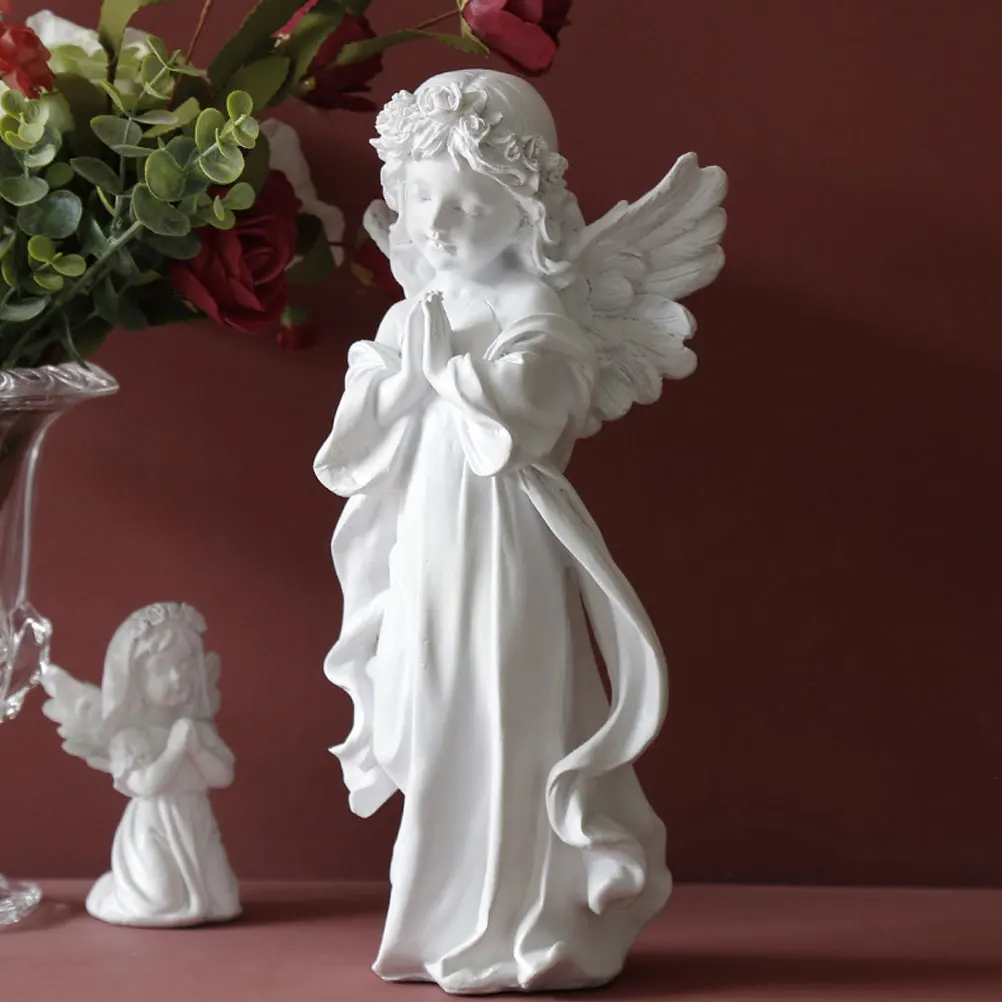 

1Pcs Fine Workmanship Angel Decor Multifunctional Photo Prop Resin Sculpture Home Garden Tabletop Trinket