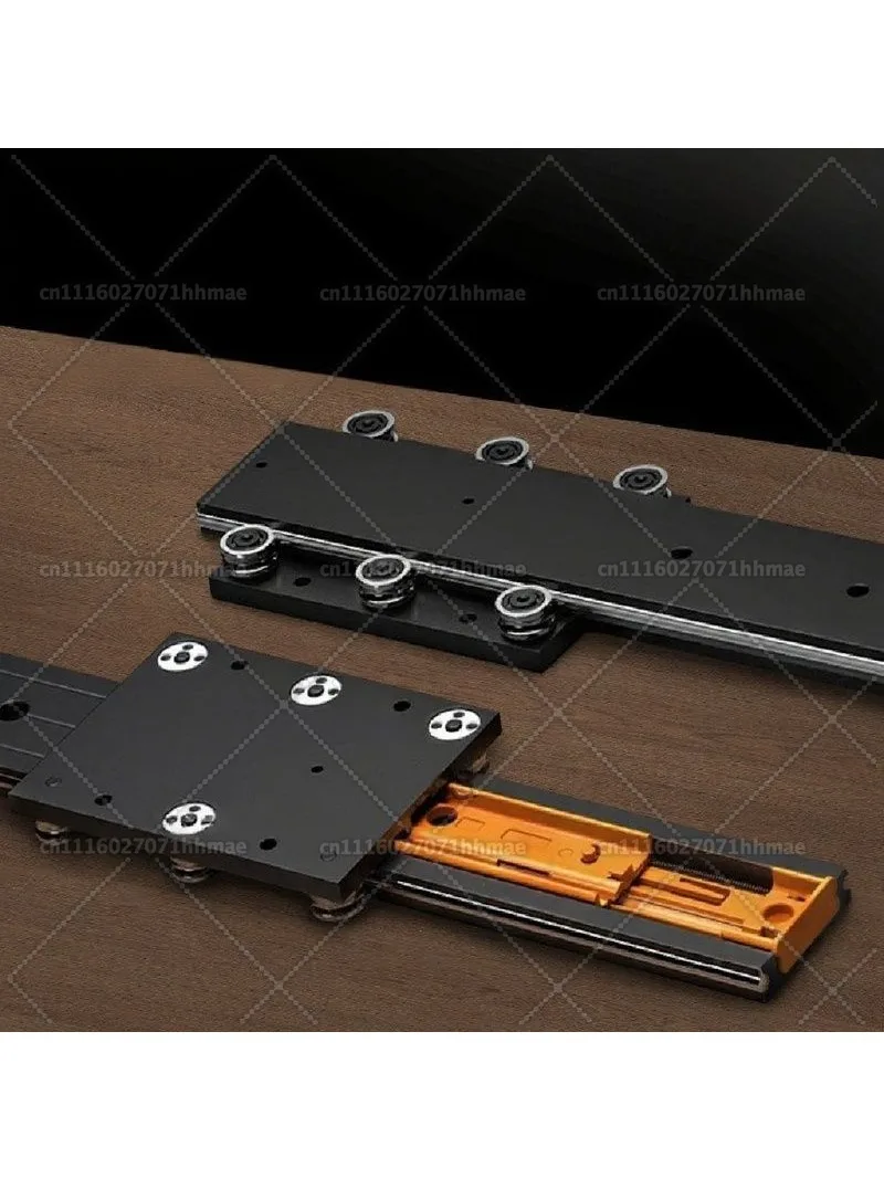 Hidden Jewelry Display Cabinet Buffer Bottom Mounted Track Invisible Damping Track Pull Telescopic Track Pull Table Slide